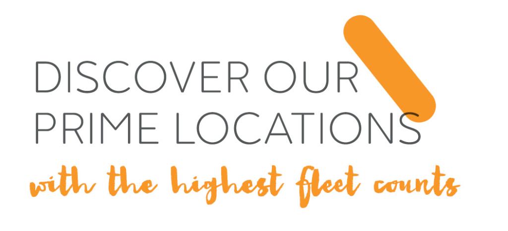 Discover our prime locations with the highest fleet count