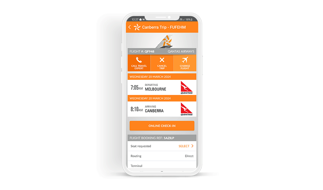 Check-in to flights