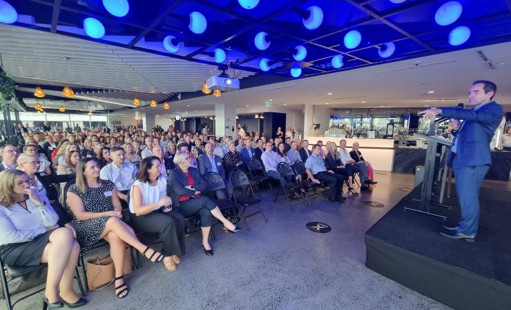 James Kavanagh addressing the 250-strong audience.jpg