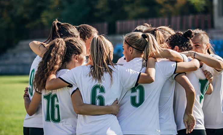 Team group huddle