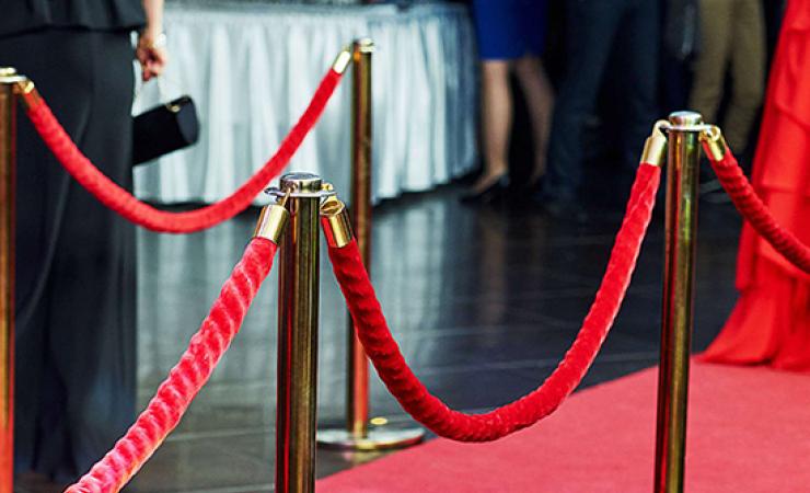 Red dress on the red carpet