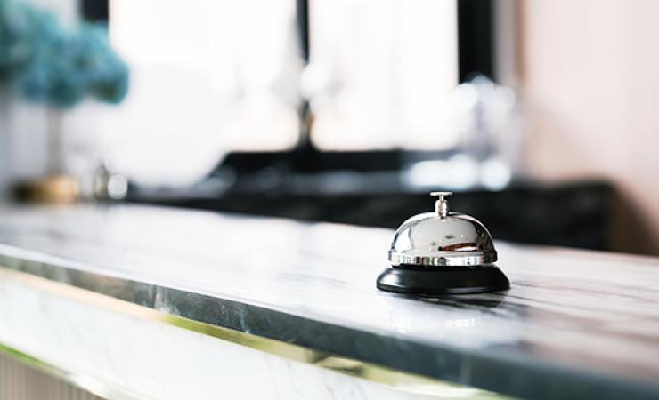 Hotel reception desk bell