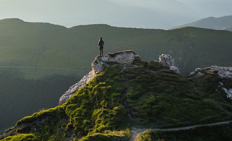 Man on mountain