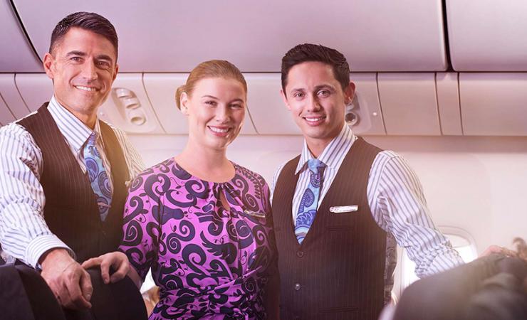 Three Air New Zealand Crew