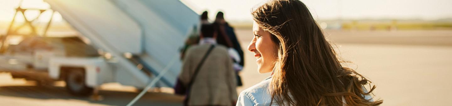 Happy traveller