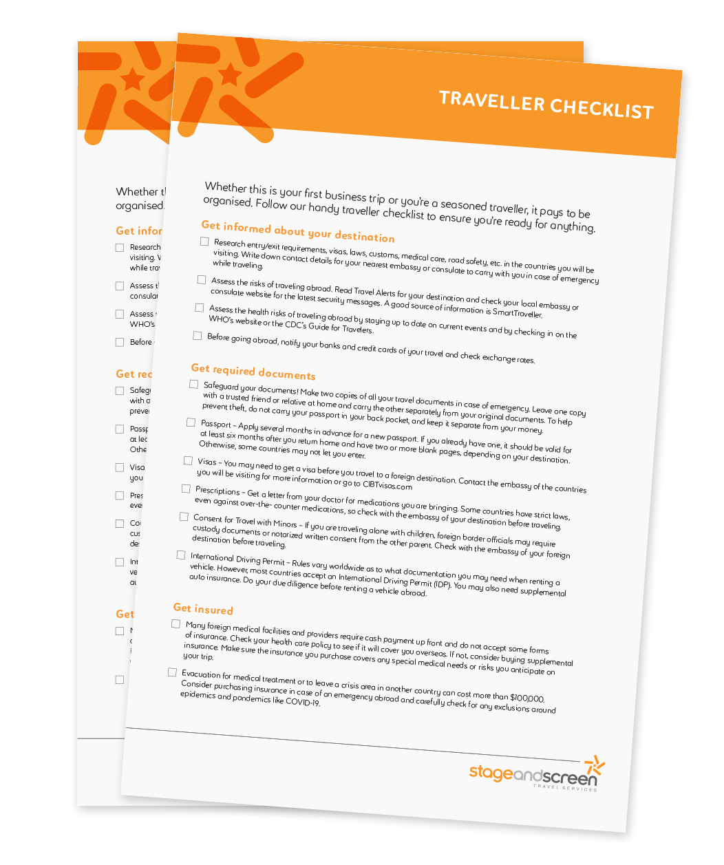 Traveller Checklist