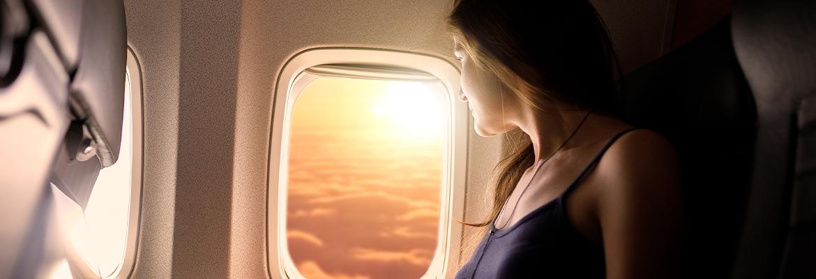 On airplane