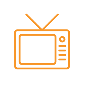icon sketch of tv