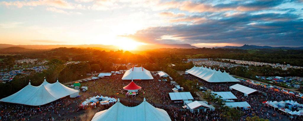 Aerial view of Bluesfest grounds