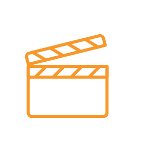 icon sketch of clapper board