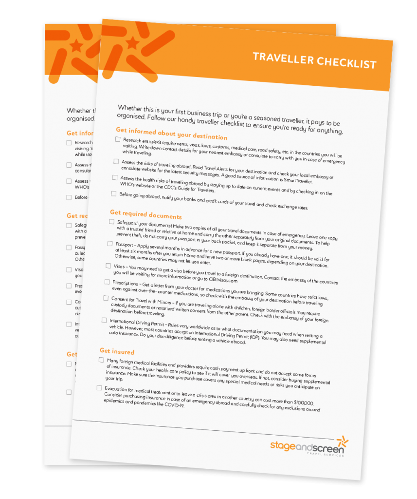 Traveller Checklist