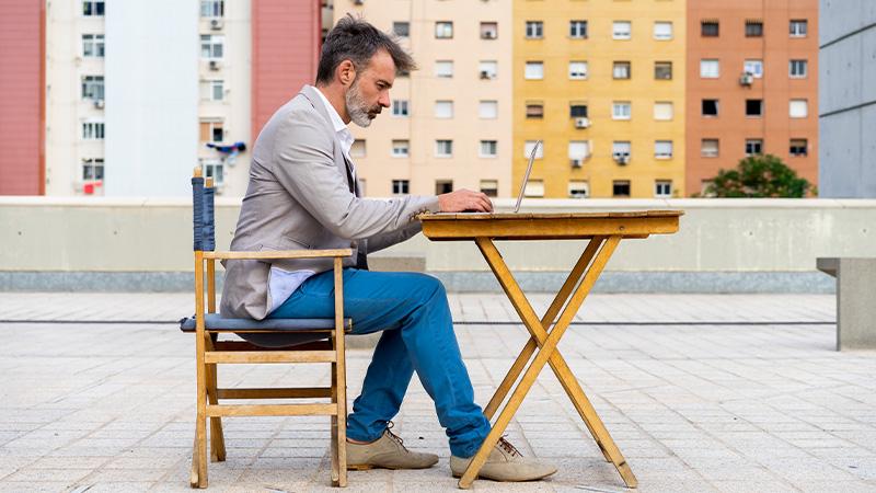 person on laptop