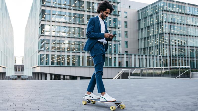 man on skateboard