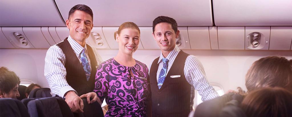 Three Air New Zealand Crew