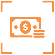 Icon of currency notes and coins