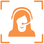 Icon of woman with headset